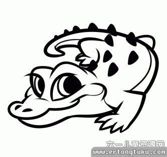 卡通鳄鱼简笔画作品集锦