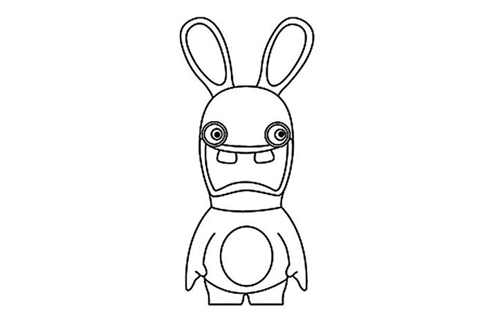 疯狂的兔子简笔画2