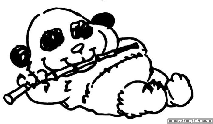 可爱卡通熊猫简笔画作品