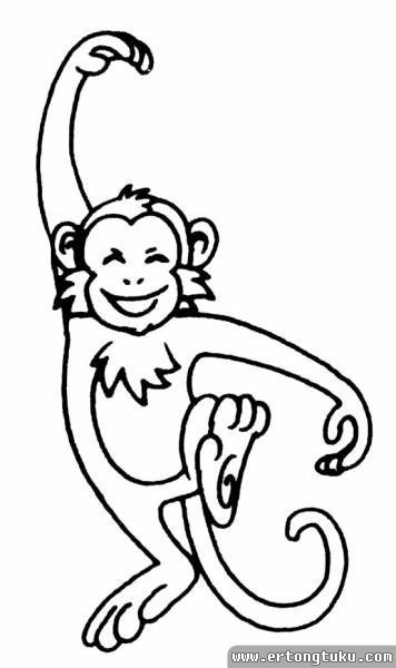 卡通动物猴子简笔画图片