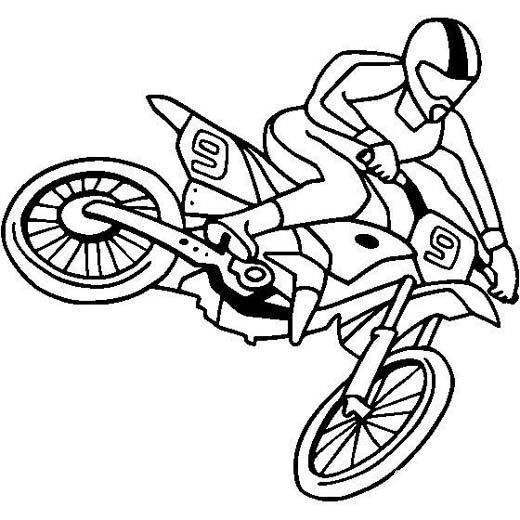 人骑摩托车简笔画图片