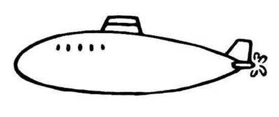 导弹核潜艇简笔画图片