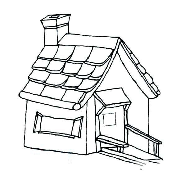 长方形的房子简笔画图片