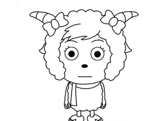 喜羊羊简笔画美羊羊图片