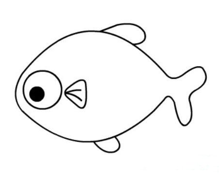 幼儿超简单的小鱼怎么画