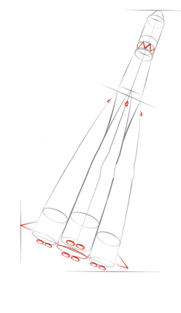 如何画一个太空火箭