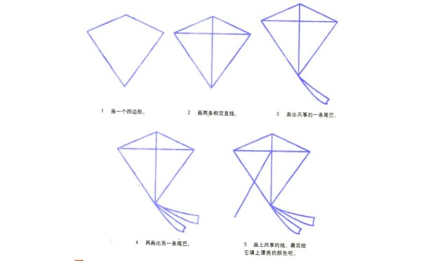 风筝简笔画画法