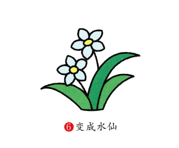 幼儿水仙花的画法