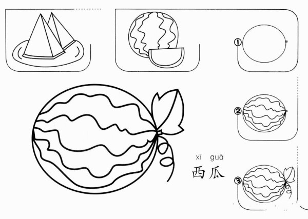 美味的西瓜怎么画